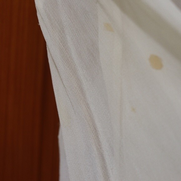 Vintage French Connection Cream Eyelet Embroidered Button Down Blouse Medium - Picture 14 of 14